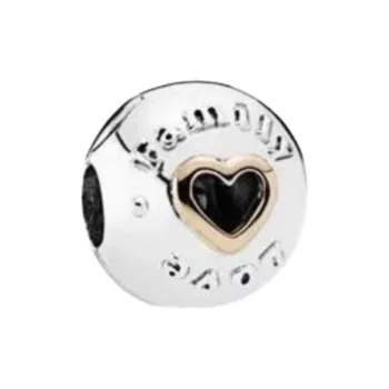 Pandora 925 Sterling Silver With 14K Gold Jewelry Accessories Unisex Silver