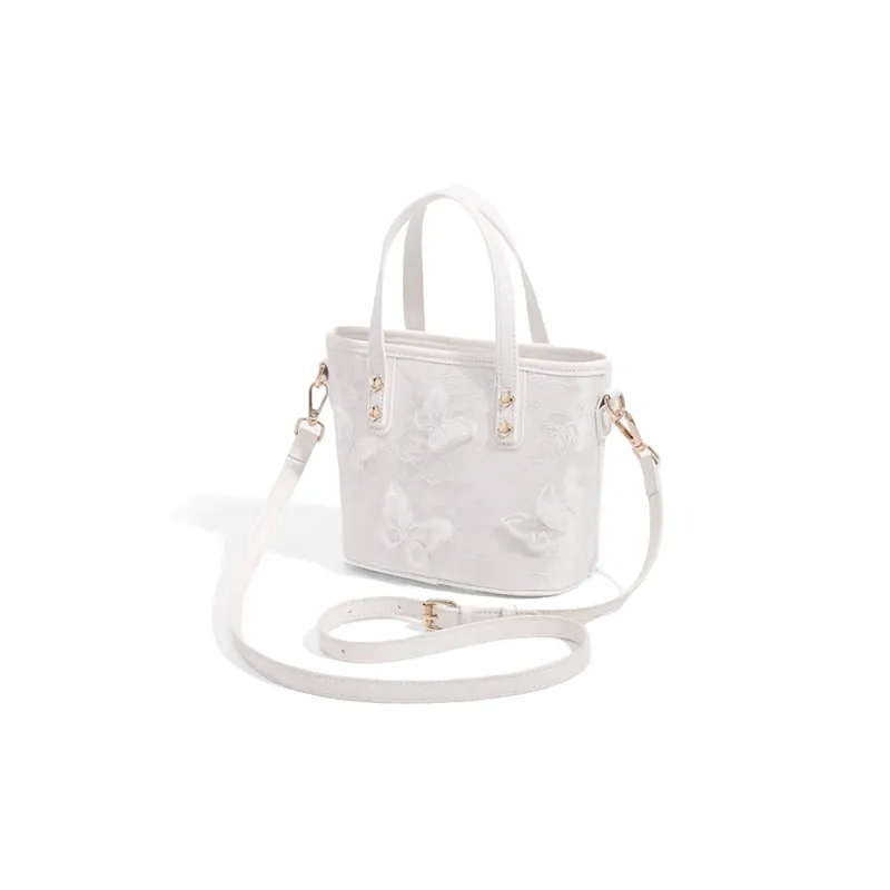 CLEVER& KETCH PU Shoulder Bag, Crossbody Bag, Handbag Women's White/Pink/Black-1