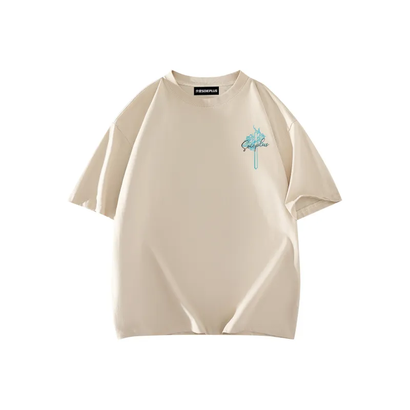 SOIE T Shirts Unisex Light Beige Apricot-1
