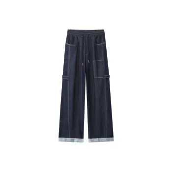 YINLEI Jeans Unisex Denim Blue