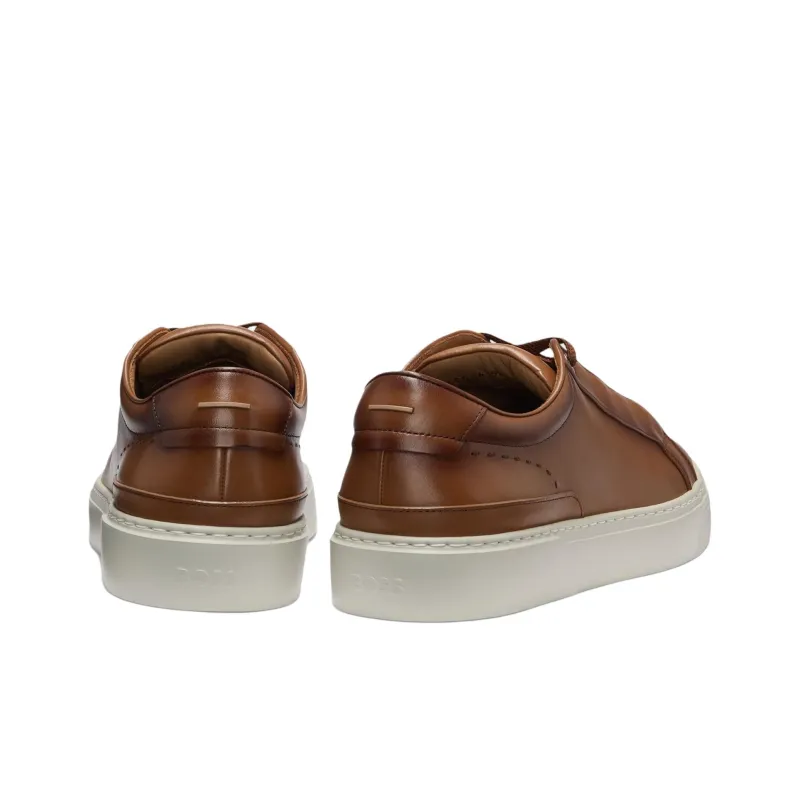 HUGO BOSS Gary Low Top Skateboard Shoes Men's Brown-3
