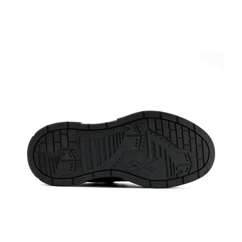 Same Way Slip Resistant, Abrasion Resistant, Lightweight Low Top Skateboard Shoes Unisex Black-3