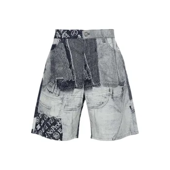 Aries Denim Shorts Men Blue