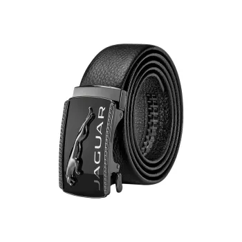 JAGUAR Top Grain Cow Leather Belts Men's Black 3.5cm