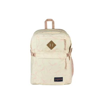 JanSport Recycled Polyester Backpack Women's Beige & Pink