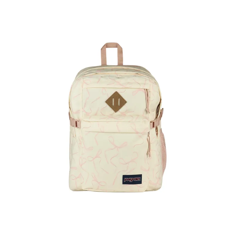 JanSport Recycled Polyester Backpack Women's Beige & Pink-0