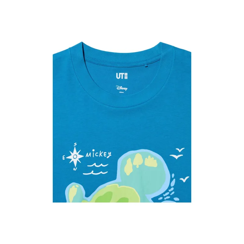 UNIQLO Disney Co brand T Shirt Men's Lake Blue-2