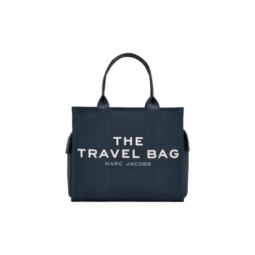 MARC JACOBS Cotton Canvas Tote Bag, Shopping Bag, Canvas Bag, Handbag Unisex Marine Blue