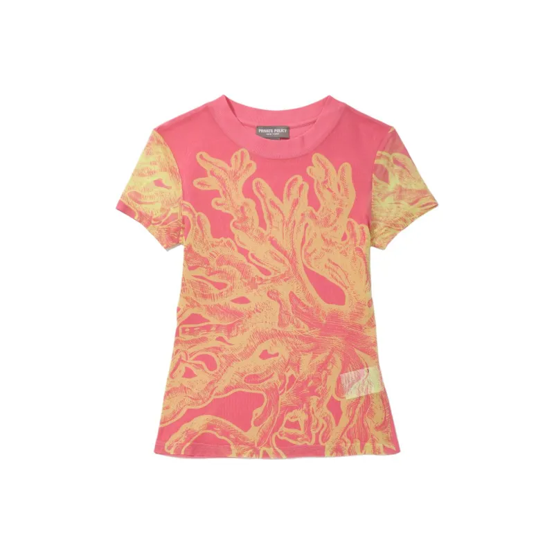 PRIVATE POLICY T Shirts Women's Bright Pink-0