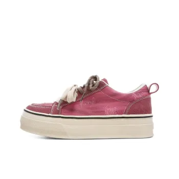 Ordifen Low Top Canvas Shoes Women's Dragon Fruit Red