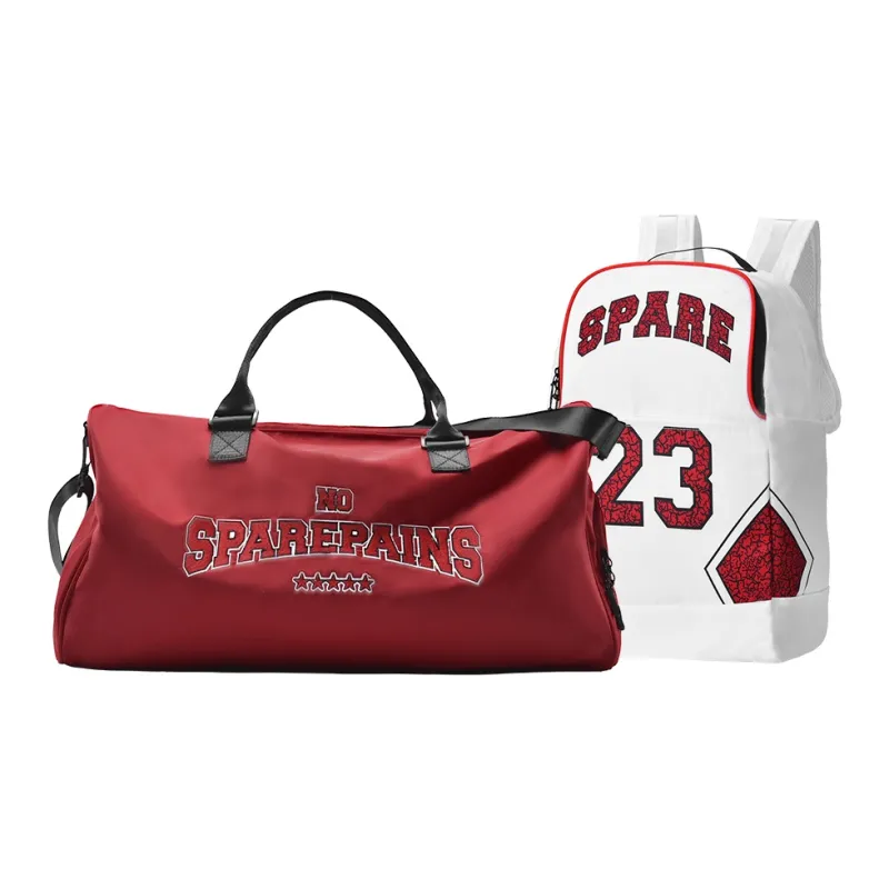 Spare No Pains. Polyester Shoulder Bag, Gym Bag, Crossbody Bag, Handbag, Luggage Bag Unisex Burgundy-11
