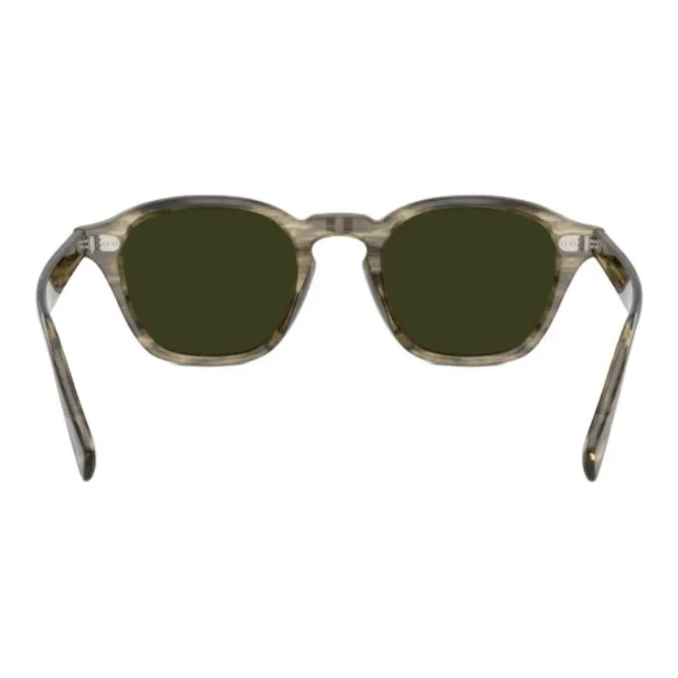 Oliver Peoples Plastic Square Sunglasses Unisex Brown-4