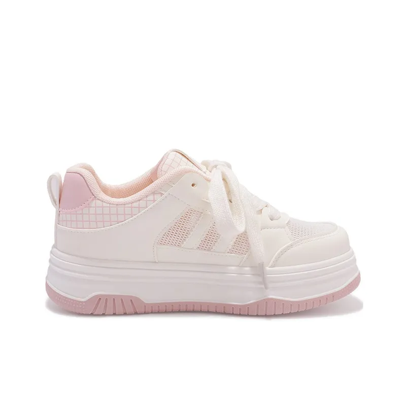 Miss Zhang Abrasion Resistant Low Top Skateboard Shoes Women's Pink-2