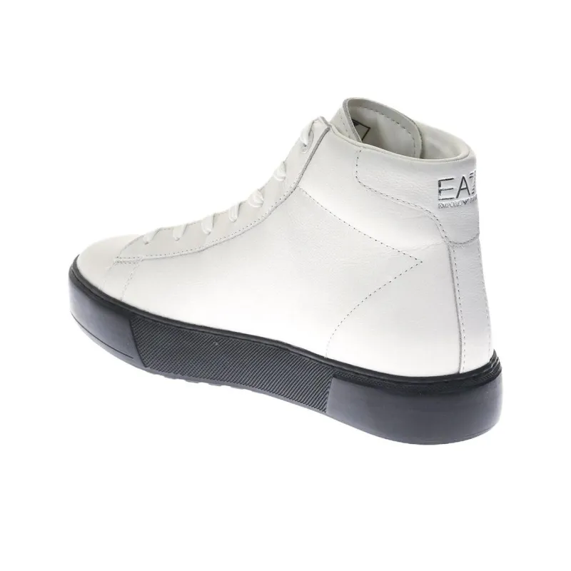EMPORIO ARMANI EA7 High Top Skateboard Shoes Men's White-6