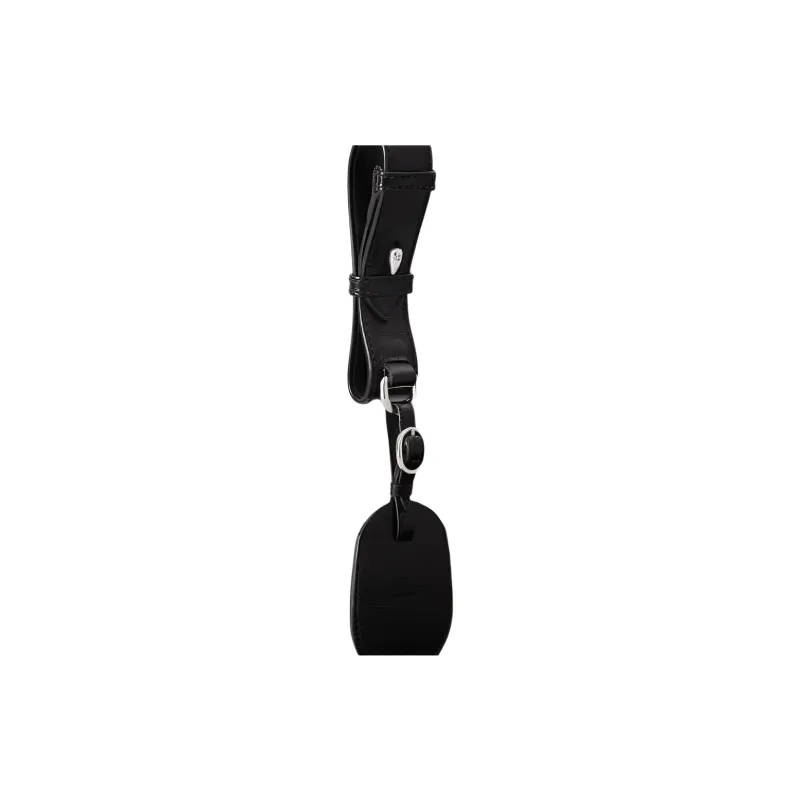 GUCCI Leather Luggage Tag Unisex Black-4