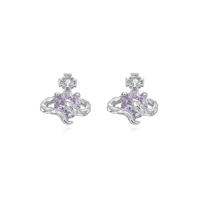 Lady Go Titanium Steel Alloy Stud Earrings Women's-21