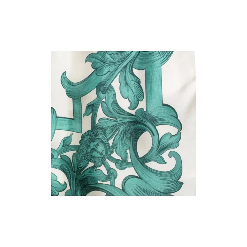 VERSACE Baroque Print Silk Shorts-4