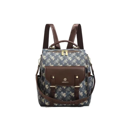 PESASRIE PVC Backpack Women's Blue