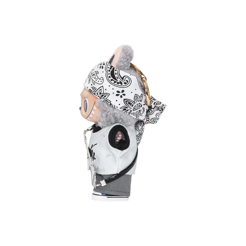 [Modified Doll] POP MART Heartbeat Macron Vinyl Face Confirmed Style Guitarist Hang Tag Box 17cm-1