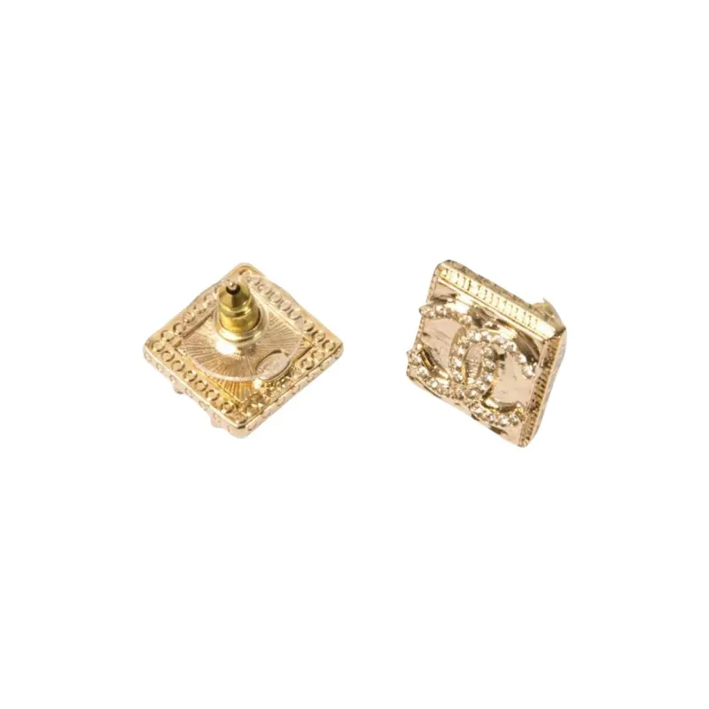 CHANEL 2000s CC logo Earrings-1