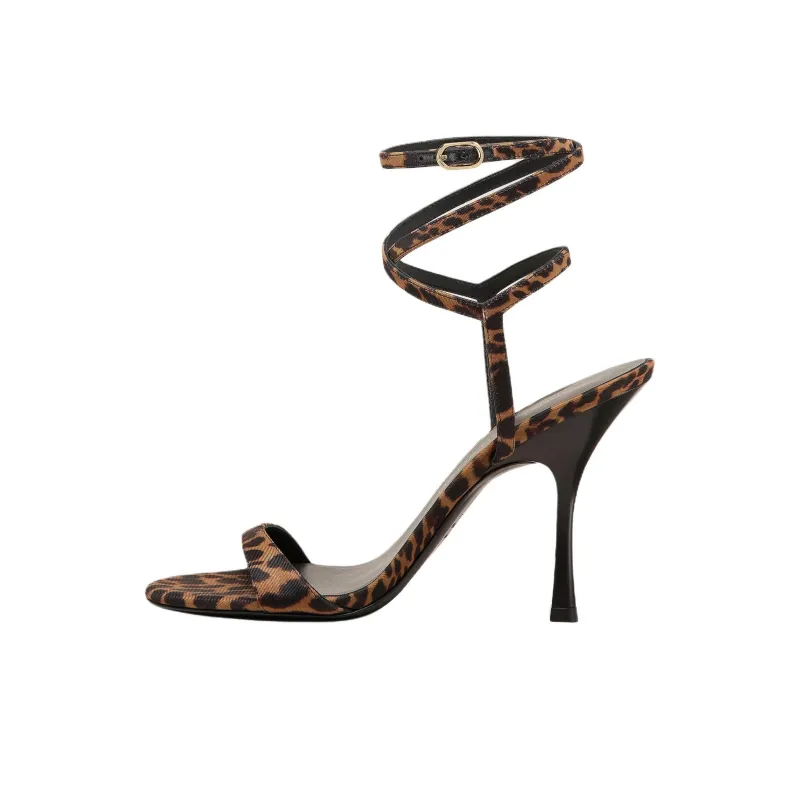 Stuart Weitzman/SW Nudist Wrap One Strap Sandals 10cm Women's Brown-0