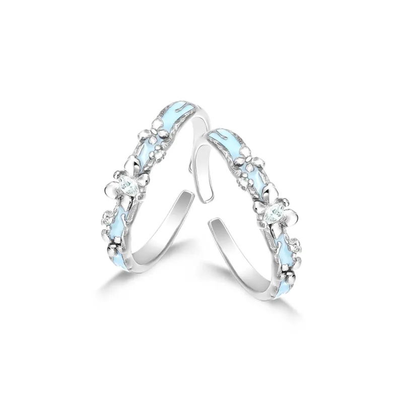 NUSQ S925 Silver With Zircon Rings Unisex-10