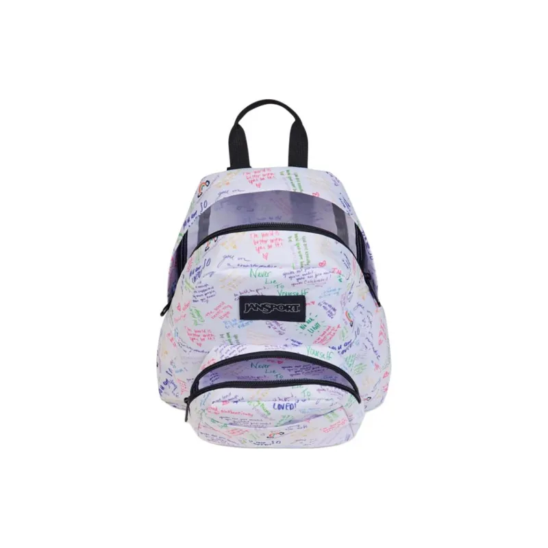 JanSport Zip Closure Backpack Mini Women's White & Multicolor-4