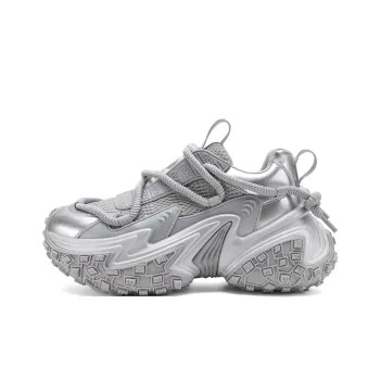 D FUSE SCANDINAVIA Low Top Chunky Sneakers Unisex Gray Silver