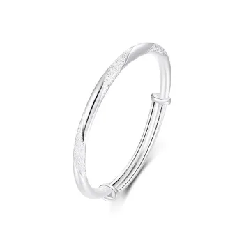 YUOFFICIAL 999 Fine Silver Bangles Unisex