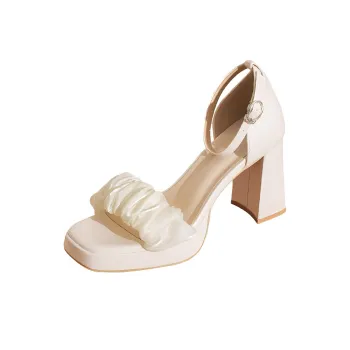 GOSO One Strap Sandals 8.5CM Women's Apricot