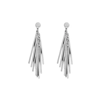 JIL SANDER Brass, Silver Plated Earrings Men's Silver