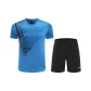 Blue[Top+Shorts]Clothing Sets
