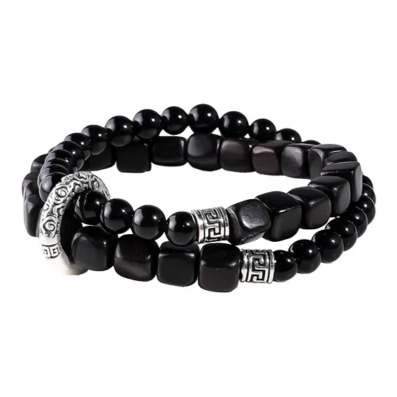 MAGICPOLE Obsidian Bracelets Men's-0