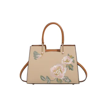 H YXIANG Microfiber Synthetic Leather One Shoulder Handbag Regular Women's Apricot