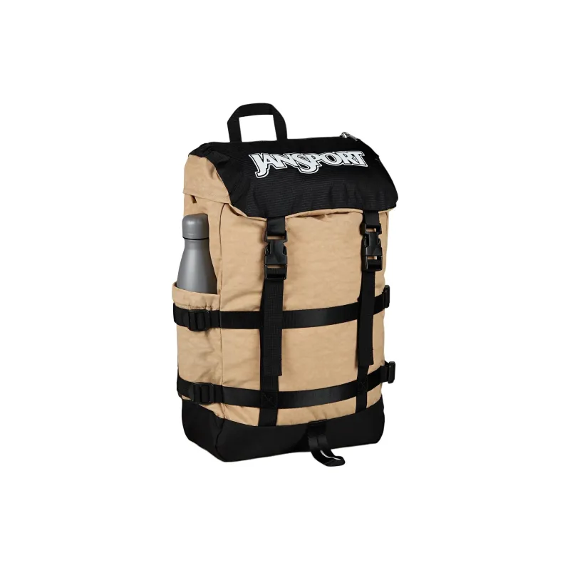 JanSport Recycled Polyester Backpack Unisex Khaki & Black-1