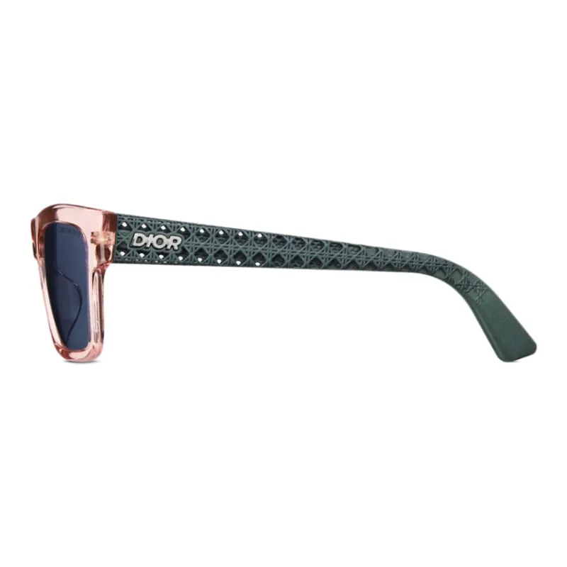 DIOR Plastic Irregular Shape Sunglasses Unisex Pink/Green-2
