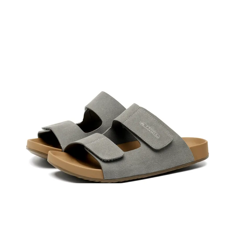 C°BANNER Slip Resistant Slide Slippers Men's Gray-1