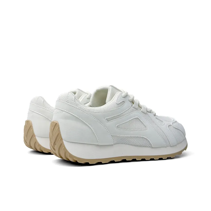 Mengsai Abrasion Resistant Slip Resistant Low Top Casual Shoes Men's Beige-5