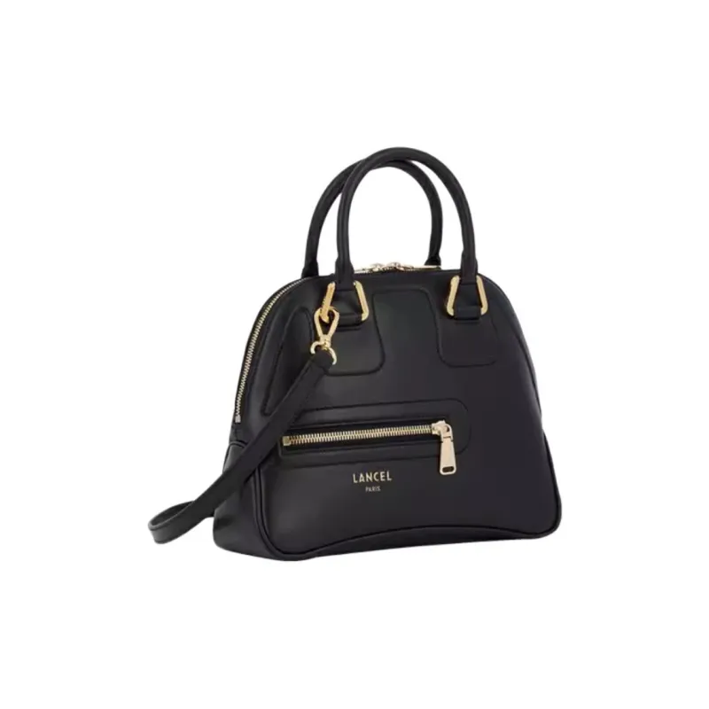 LANCEL Cow Leather Dome Bag, Shoulder Bag, Crossbody Bag, Handbag Mini Women's Black-1