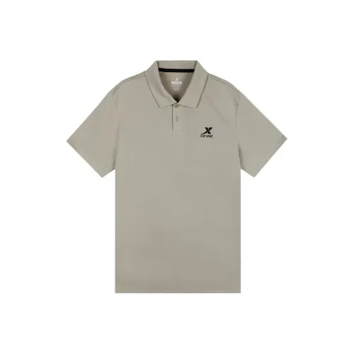 XTEP Polo Shirt Men's Frost Gray