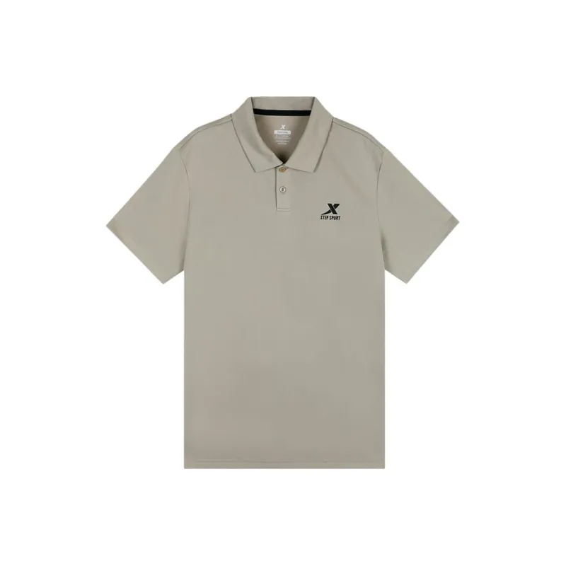 XTEP Polo Shirt Men's Frost Gray-0