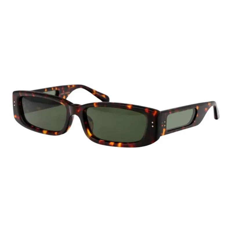 Linda Farrow Acetate Rectangular Sunglasses Women's Tortoiseshell-0