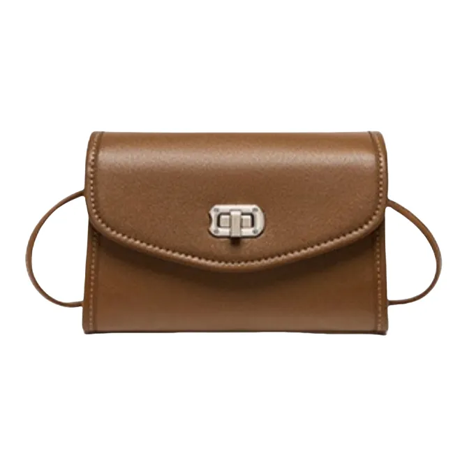 CNNCOO Cow Leather Shoulder Bag Regular Women's Coffee/Brown-4