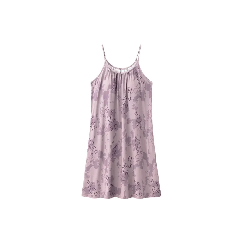Floating Light Islands Nightgown Women's Purple-0