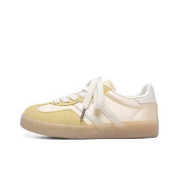 Ordifen Low Top Skateboard Shoes Women's Light Yellow