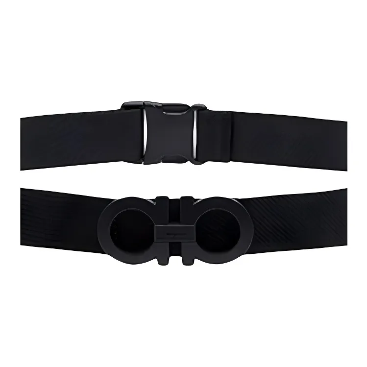 FERRAGAMO Calfskin Bag Straps Men's Black-2