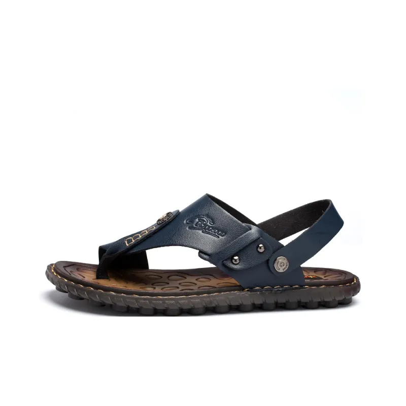 LEXON Beach Sandals Men Brown-0