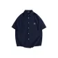 [Ice Silk Shirt]Navy Blue (HO Letter Chest Logo)