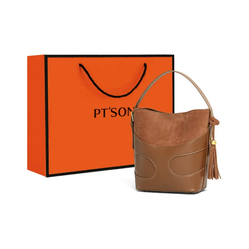 PT'SON Synthetic Leather Shoulder Bag, Crossbody Bag, Handbag Regular Women's Brown/Coffee-0
