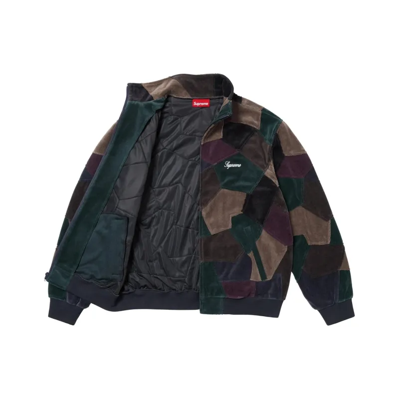 Supreme Patchwork Velour Track Jacket-1